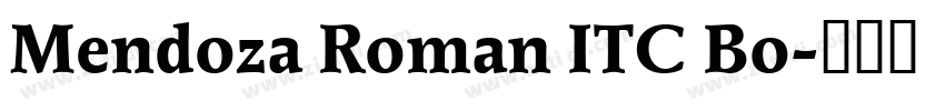 Mendoza Roman ITC Bo字体转换